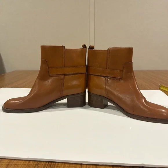 J. CREW Tan Leather Ankle Booties - Picture 3 of 7